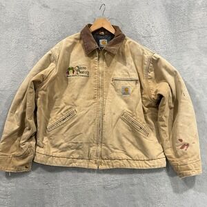 VTG Carhartt Jacket Mens‎ L Detroit Blanket Lined 90s Workwear Made USA Y2K